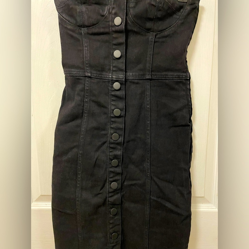 Zara denim bustier midi dress, size XS, worn once!